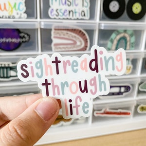 Sightreading Through Life Sticker | Music Teacher, Music Educator, Music Education, Music Stickers, Teacher Stickers, Musicians