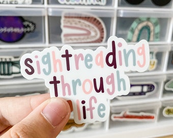 Sightreading Through Life Sticker | Music Teacher, Music Educator, Music Education, Music Stickers, Teacher Stickers, Musicians