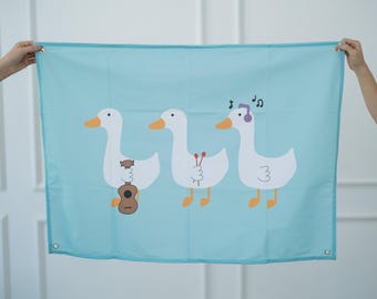 Wandtapijt met het Silly Goose Trio