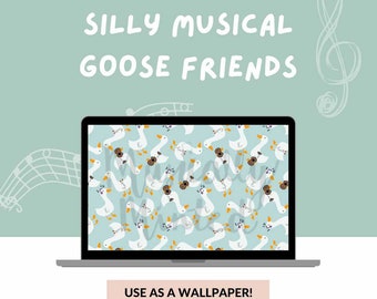Silly Musical Goose Friends Pattern DIGITAL DOWNLOAD