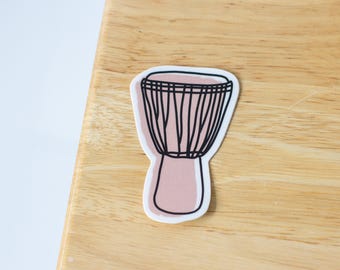 Djembe Sticker | Instrument Sticker, Music Sticker, Drum Sticker, Percussion Instrument, Percussion Sticker, Music Teacher, Minimalist Music