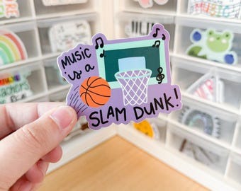 Music Is A Slam Dunk Sticker