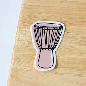 Djembe Sticker | Instrument Sticker, Music Sticker, Drum Sticker, Percussion Instrument, Percussion Sticker, Music Teacher, Minimalist Music