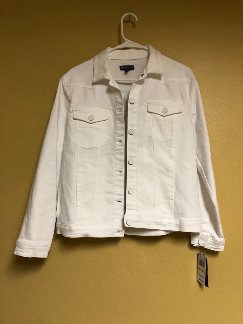 ITZY HandPainted White denim Jacket Etsy