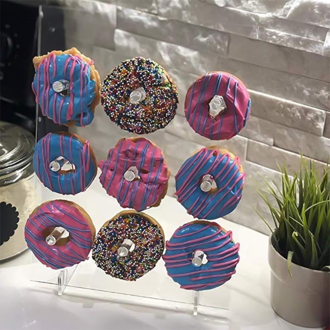 Acrylic Donut Stand with 9 Slots Etsy