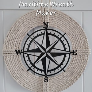 Nautical compass rope wreath/nautical gift/nautical decor/gift for sea lover/beach house decor/Father's Day gift/