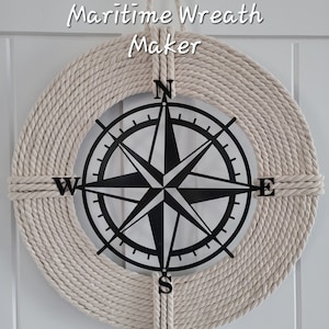 Nautical compass rope wreath/nautical gift/nautical decor/gift for sea lover/beach house decor/Father&#39;s Day gift/