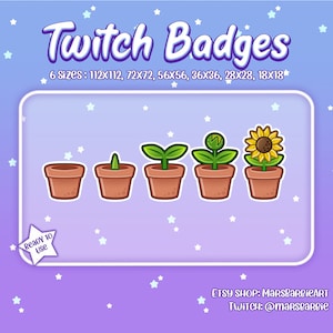 Cute sub badges Streamer Kawaii Badges for streamers Twitch sub/ bit badges Flowers/ Daisy Daisy Flowers Cute sub badges Streamer Kawaii Badges for streamers Twitch sub/ bit badges Flowers/ Daisy Daisy Flowers