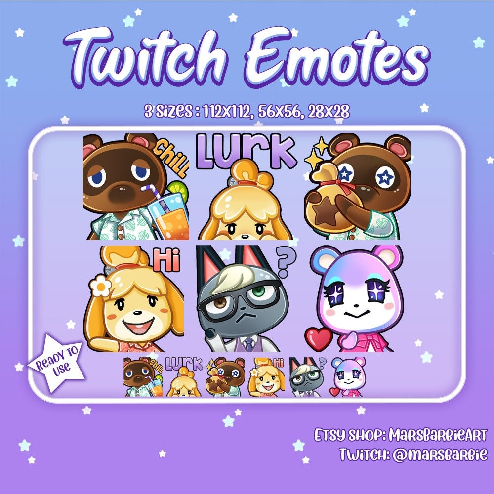| Emote Twitch white Squeakoid ACNH Twitch & Discord Emotes Animal Crossing |