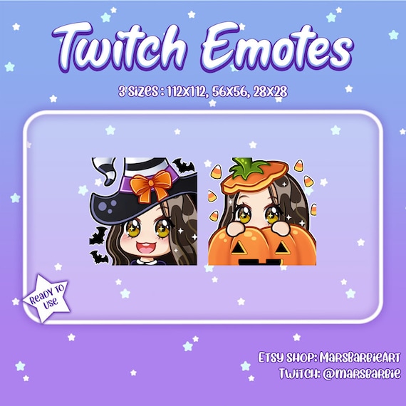 Twitch Emotes // Halloween Cute Chibi Emotes for Streamers / - Etsy Twitch Emotes // Halloween Cute Chibi Emotes for Streamers / - Etsy