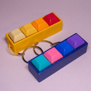 MX Fidget Plate 1x4 3D-tryckt Fidget Leksak Nyckelring
