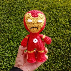 Iron Man Crochet  – Marvel-Inspired Amigurumi Doll (PDF),Iron Man Amigurumi – Superhero Crochet Pattern for Plush Toy,Crochet Superhero toy
