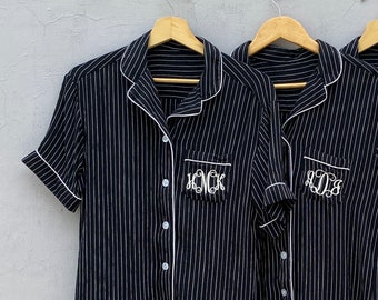 Bijpassend shirt korte pyjama voor bruidsmeisjes, kerstpyjama, broek met lange mouwen, korte pyjama voor bruidsmeisjes, pyjama voor bruidsfeest.