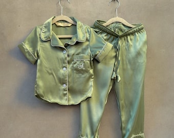 Satin Pajama Set, Outfit, Cake Smashing Gift