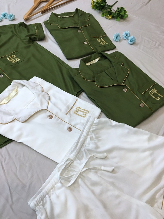 Olive green pajama set sale