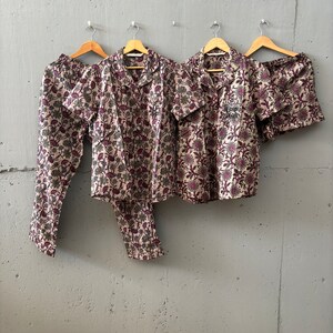 Floral Cotton Matching Shirt Short Bridesmaid Pajamas for Bridal Slumber party and Wedding proposal box as Bridesmaid Gifts.