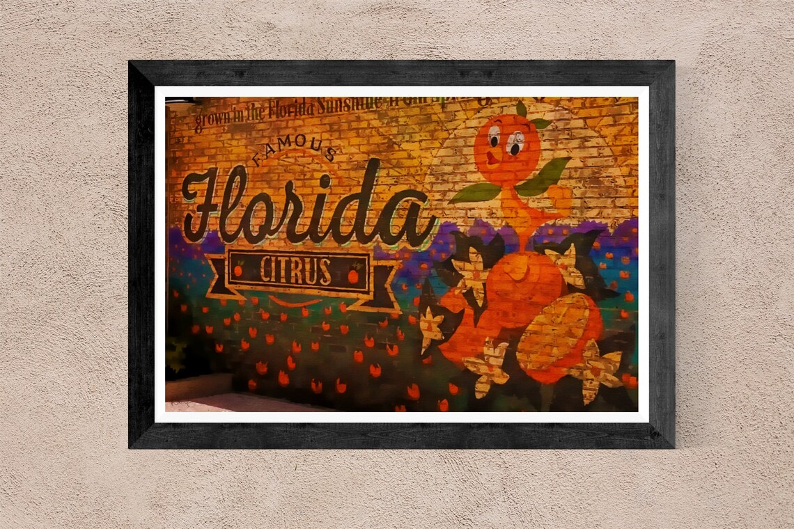 Orange Bird Disney Springs Print Walt Disney World Wall Art Etsy