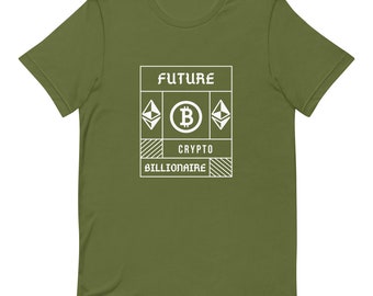 Camiseta unisex de manga corta Cryptocurrency Fan - Bitcoin & Ethereum