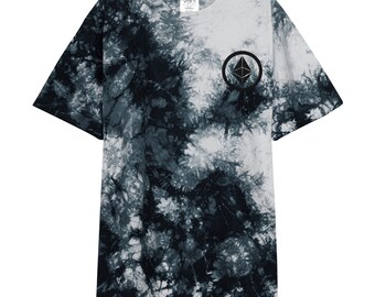 Camiseta de corbata Ethereum Tie-Dye de gran tamaño - Crypto Gift