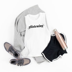 Glitzerndes Workout Gym Muskel tank
