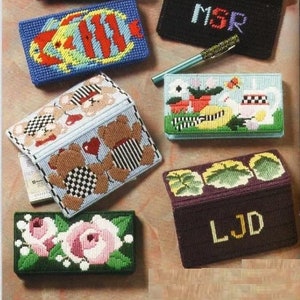 Checkbook Covers / Pdf Vintage Plastic Canvas Pattern / Digital Instant Pattern / DIY