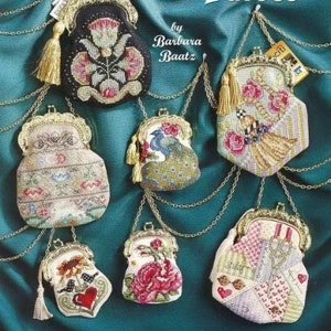 Little Purses / Pdf Vintage Cross Stitch Counted Pattern / Digital Instant Pattern / DIY