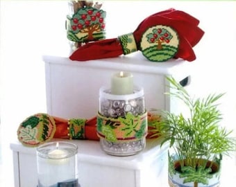 For the Table / Pdf Vintage Plastic Canvas Pattern / Digital Instant Pattern / DIY