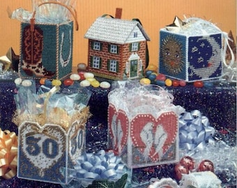 Gift Baskets / Pdf Vintage Plastic Canvas Pattern / Digital Instant Pattern / DIY