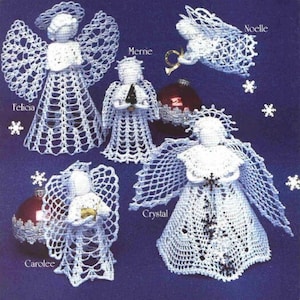 PDF Vintage Crochet Pattern - Christmas Angels