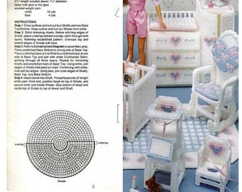 Fashion Dolls Nursery / Pdf Vintage Plastic Canvas Pattern / Digital Instant Pattern / DIY