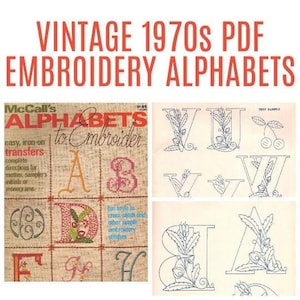 PDF Embroidery Pattern -  Alphabets to Embroidery