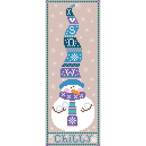 Vintage Cross Stitch Pdf / Christmas ornaments- Snowmen / Miniature Ornaments / Counted Pattern Embroidery / Digital Instant Download