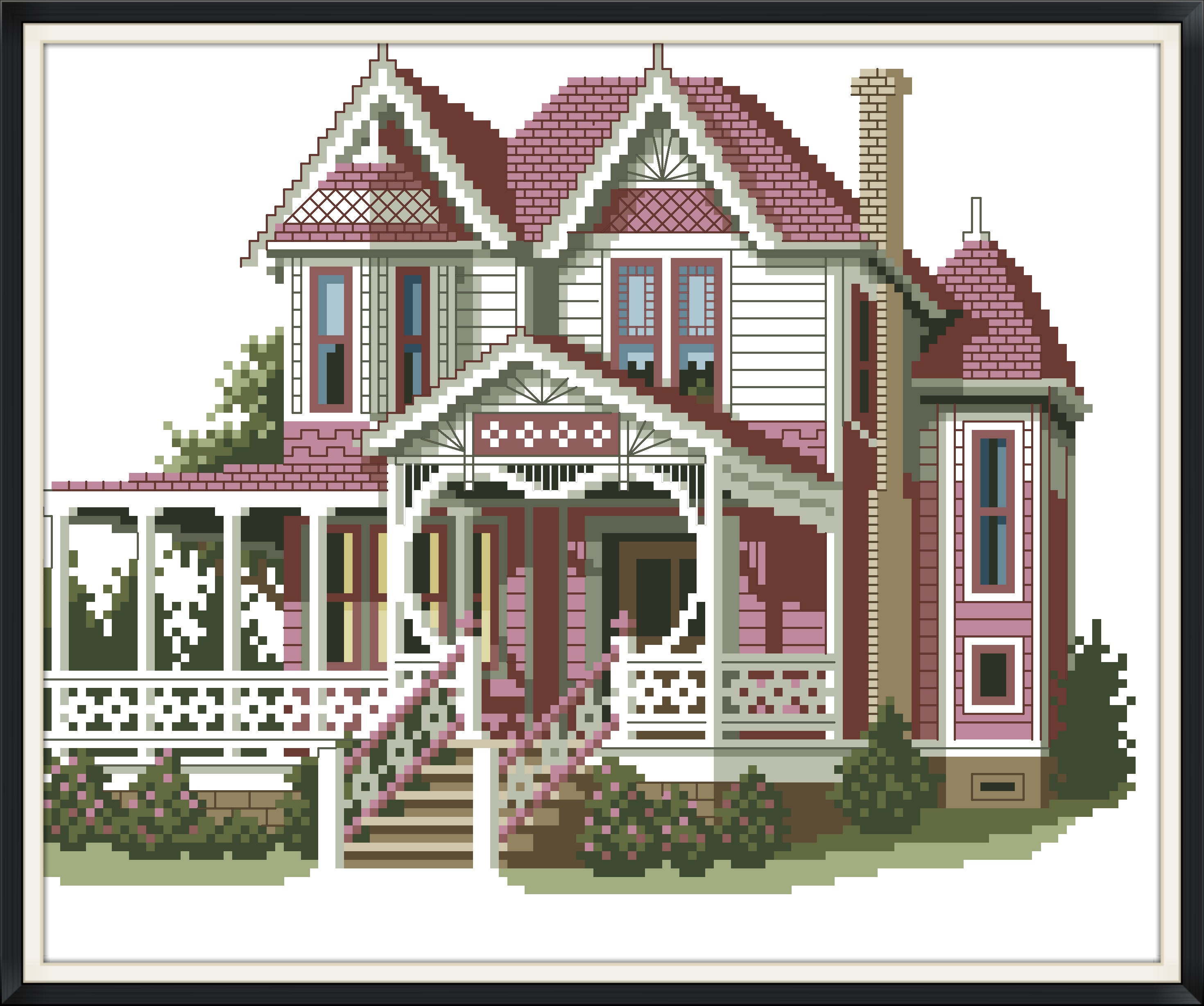 Vintage Cross Stitch Pattern Pdf House the Hanger House / - Etsy