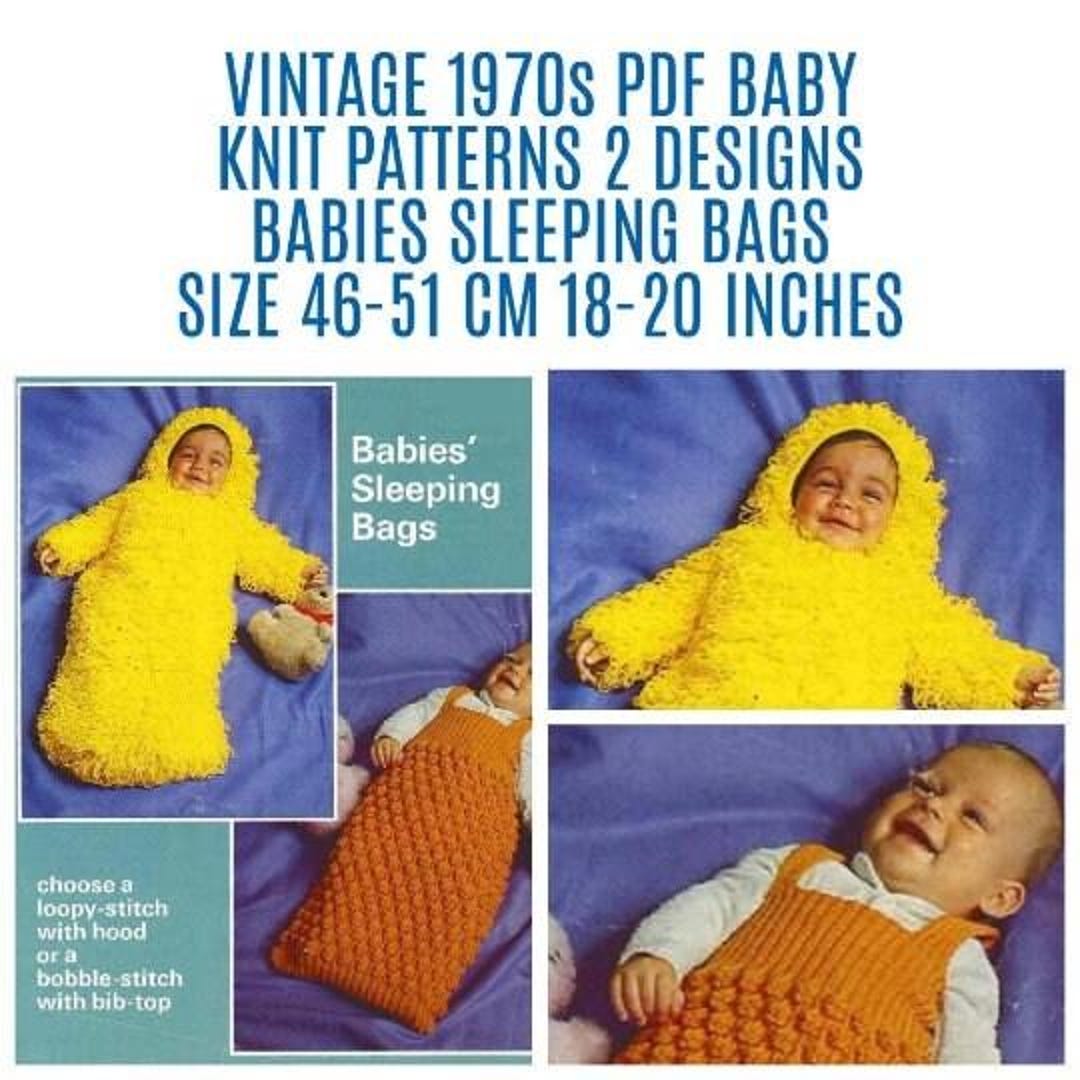 PDF Vintage Knitting Pattern - Babies Sleeping Bags - Etsy
