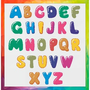 Alphabet Cross Stitch Pdf / Color Alphabet for Children / Counted Vintage Pattern Embroidery / Digital Instant Download