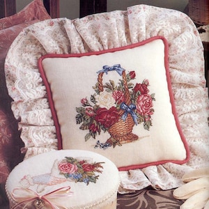 Flowers  / Pdf Vintage Cross Stitch Counted Pattern / Digital Instant Pattern / DIY