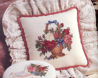 Flowers  / Pdf Vintage Cross Stitch Counted Pattern / Digital Instant Pattern / DIY