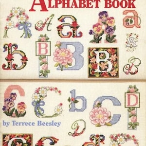 The Ultimate Flower Alphabet Book / Pdf Vintage Cross Stitch Counted Pattern / Digital Instant Pattern / DIY