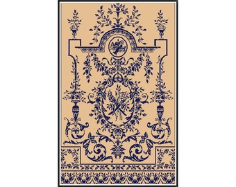 Vintage Monochrome Sampler Cross Stitch Pattern (PDF)