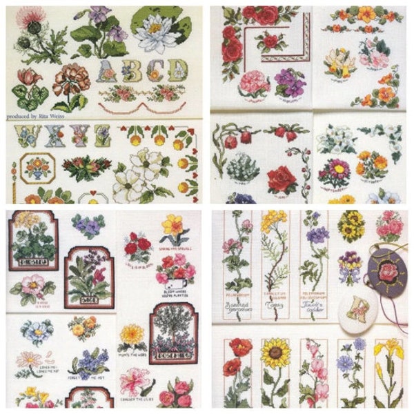 The Ultimate Flower Book / Pdf Vintage Cross Stitch Counted Pattern / Digital Instant Pattern / DIY