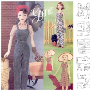 PDF Vintage Sewing Pattern - Fashion dolls - Wardrobe Clothes for Dolls Dolls 15-1/2&quot; - Digital Instant French Pattern