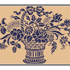 Sampler Cross Stitch Pdf / Counted Vintage Pattern Embroidery / Antique Monochrome Sampler Reproduction / Digital Instant Download