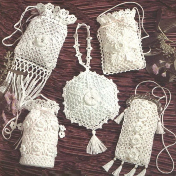 PDF Vintage Crochet Pattern - Delicate Purses for Proms and Wedding