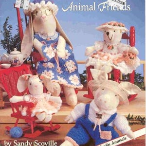 PDF Vintage Crochet Pattern - Finery For Animal Friends