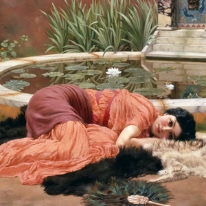 Vintage Cross Stitch Pattern: 19th Century Painting (Digital Download)
