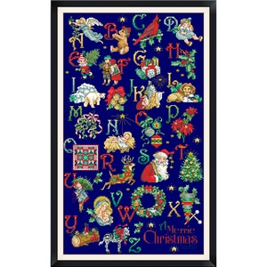 Vintage Cross Stitch Pdf / Vintage Alphabet - Christmas Alphabet / Counted Vintage Pattern Embroidery / Digital Instant Download