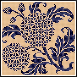 Sampler Cross Stitch Pattern Pdf / Counted Vintage Pattern Embroidery / Antique Monochrome Sampler - Reproduction / Digital Instant Download