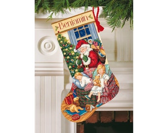 Vintage Cross Stitch Pdf / Christmas Stocking Ornaments with Alphabet- Sweet Dream / Counted Pattern Embroidery / Digital Download