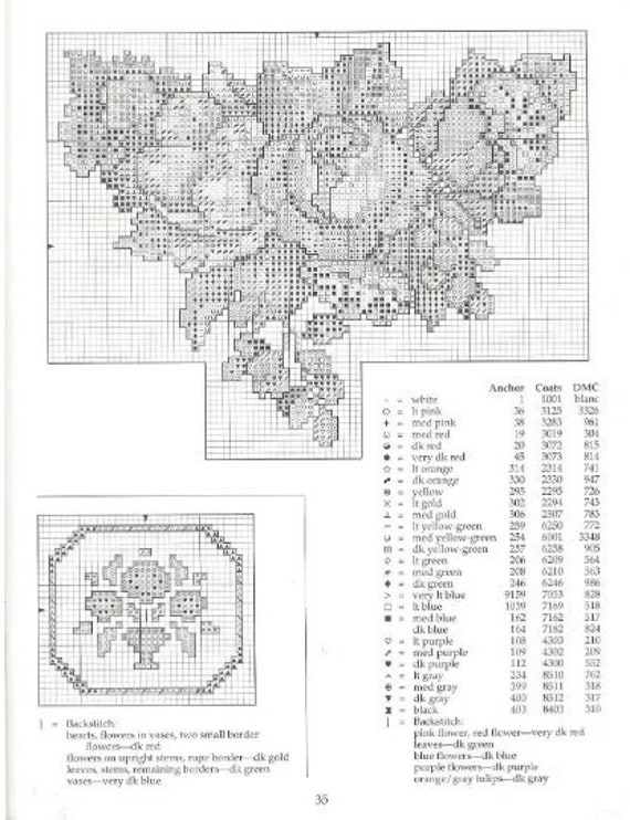 The Ultimate Flower Book / Pdf Vintage Cross Stitch Counted