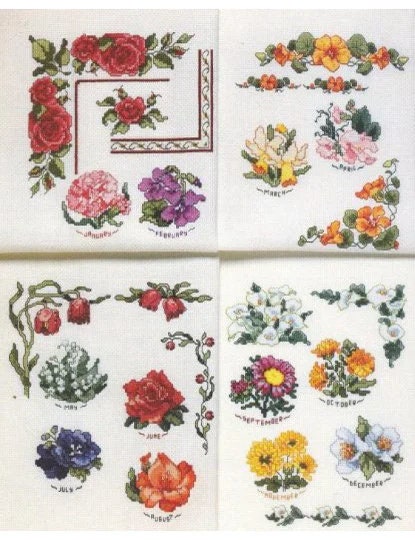 独特の上品 The Ultimate Flower Book / Pdf Vintage Cross Stitch Counted 洋書